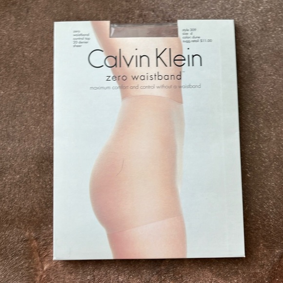 Calvin Klein Zero Waistband Comfort Control Top Pantyhose Tights - Picture 1 of 6